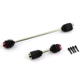 Namolit Steel Center Driveshafts CVD 5151R with Dust Boots Replacement for Traxxas E-Maxx Emaxx 1/10 Remote Control Car Upgrades Parts (Black, 2 Pieces) Black Type 1