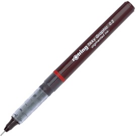 rOtring Tikky Graphic Fine Liner Pen 0.20mm, 2 Count - Black Ink