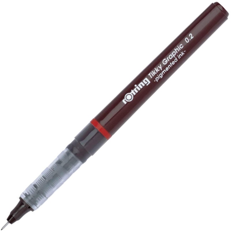 rOtring Tikky Graphic Fine Liner Pen 0.20mm, 2 Count -
