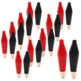 XYRSTOLR 20Pcs Alligator Clips Mini Size 1”/28mm 5A Clamps Crocodile Electrical Test Clamps Jumper Helper with Protective Insulation Cover