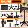 Adjustable Rolling Salon Tray for Professional Work – Large Aluminum
