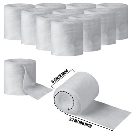12 Rolls Cast Padding Undercast Padding Roll Wraps Cast Padding Use with Soft Plaster Cloth Gauze Bandage for Halloween Hobby Art Projects Mask Making Body Casts Craft (2 Inch)