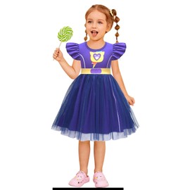 Toddler Tutu Costume Dress 2-3yrs Little Girls Fluffy Summer Dresses Casual Party Tulle Dresses for Kids Birthday Dress Up Everyday Outfit Play Wear Purple