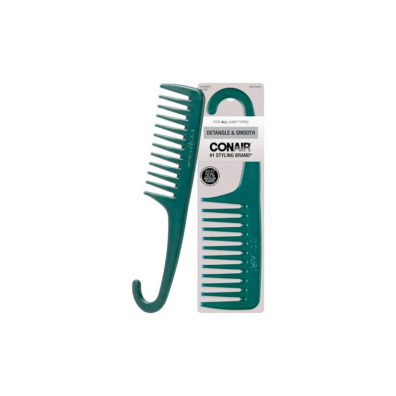 CONAIR Detangle & Smooth Shower Comb with Hook - hair