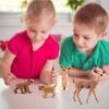 TUPARKA 9Pcs Forest Animals Set, Miniature Figures Woodland Animals Deer