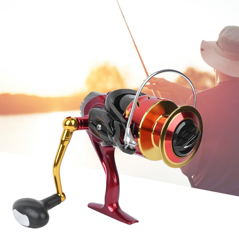 Skieted Spool Spinning Reel Metal Handle Long Shot Rock Fishing