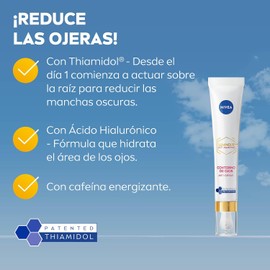 NIVEA Luminous630 Contorno de Ojos Anti‑Manchas 15 ml – Hidratación con Ácido Hialurónico y Cafeína