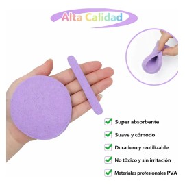 120 Esponjas Faciales Comprimidas Limpieza Exfoliación