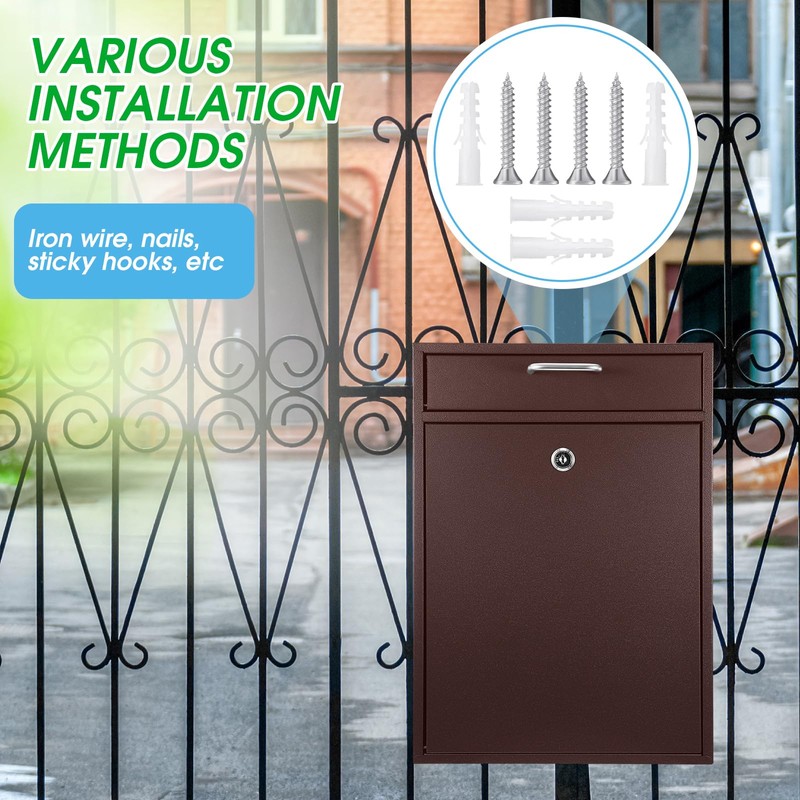 Yaocom Locking Mailbox with Key for Outdoor 16.2 x 11.2