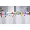 Qulable Colorful Shower Curtain Hooks - 12 Pcs Circular Plastic