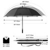 Prospo 62 Inch Extra Large Golf Umbrella, Double Canopy Automatic