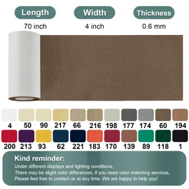 Canvas Repair Tape, 4×63 Inches Brown Waterproof Self-Adhesive Patch for Outdoor Gear, Durable and Weatherproof Fabric Tape for Boat Covers, Tents,Couch,Sofas, Sun Shades, Awnings, and Lounge Chairs