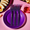 Unique Deep Purple Solid Plastic Forks (18ct) - Durable &