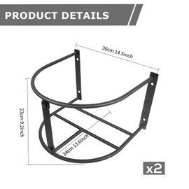 HDYEGY 2Pcs Bucket Holder,Heavy Duty Wall Mounted Livestock Water Bucket Detachable Steel Bucket Hanger,Securely Hangs 5 Gallon Horse Water and Feed Buckets