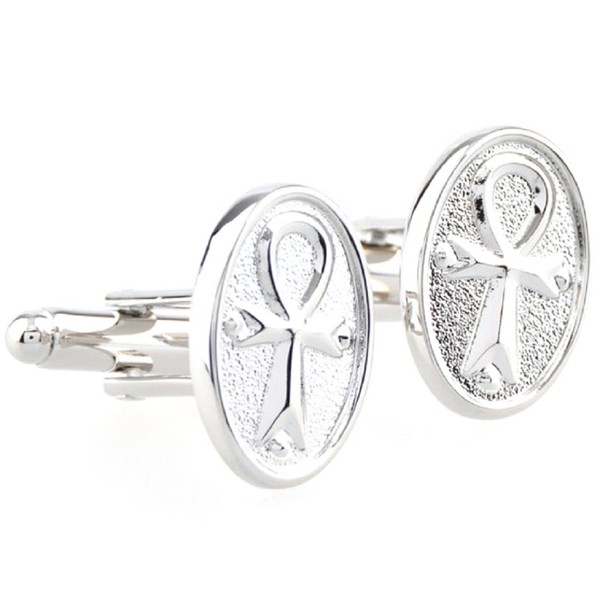 MRCUFF Ankh Cross Egyptian Egypt Cufflinks Pair in a Presentation