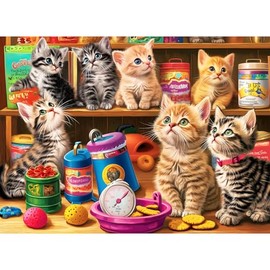 Rompecabezas de 300 piezas de lindos gatos para adultos, rompecabezas de piezas grandes para adultos, adolescentes, adultos mayores, divertido rompecabezas para niños de 8 a 12 años, desafiantes