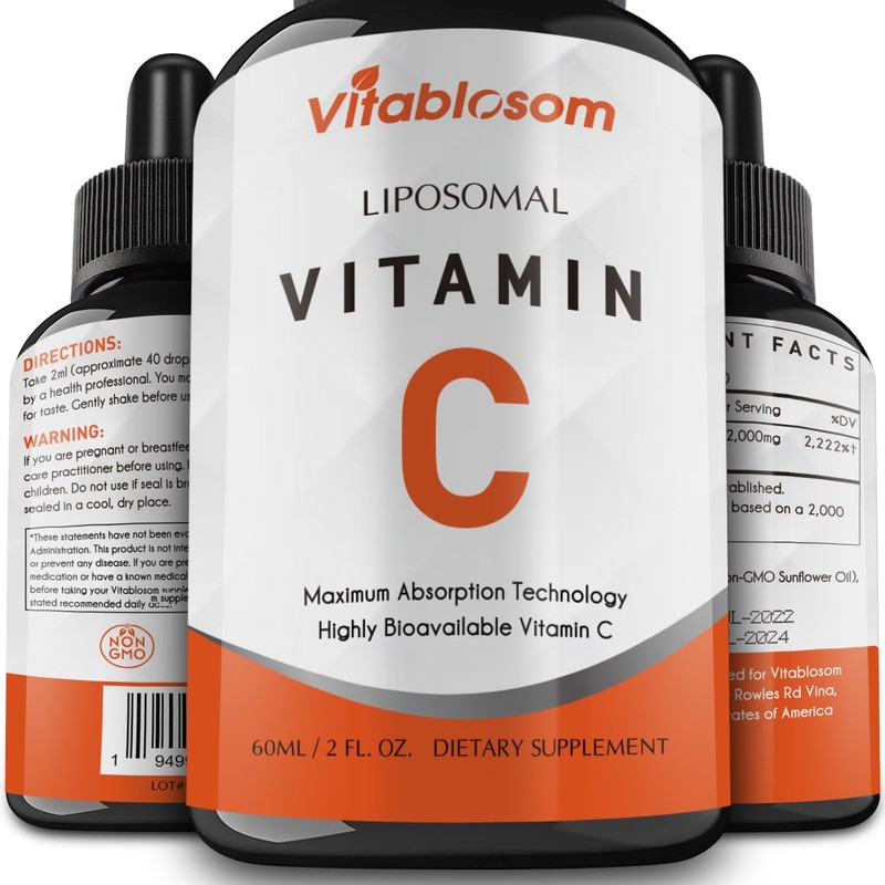 Liposomal Vitamin C 2000mg Liquid for Adults, High Absorption VIT