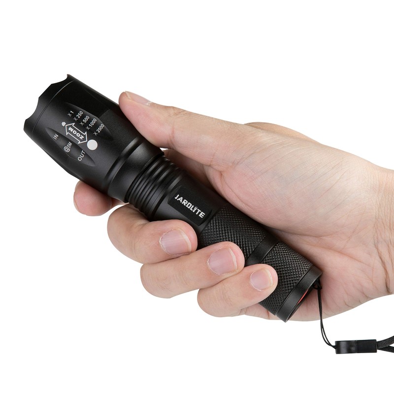 JARDLITE 8 Pack LED Emergency Handheld Flashlight, Adjustable Focus, Water