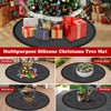 Silicone Christmas Tree Mat, Waterproof Christmas Tree Floor Protector Heavy