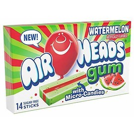 Airheads Air Heads Gum With Micro-Candies Watermelon 12 Count Sugar Free