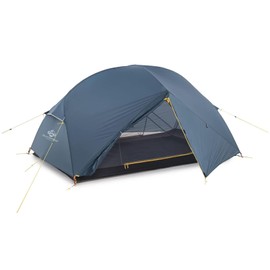 Blackpongo Neptune 2 Person Backpacking Tent - Ultralight Freestanding Tent with 4000mm Waterproof, Dual Vestibules & No-See-Um Mesh - 60 Second Setup for Hiking/Camping (20D Nylon Dark Blue)