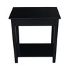 IC International Concepts International Concepts Narrow End Table, Black