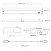 24" Under Cabinet Lighting Hardwired or Plug-in, 2700K-6500K Adjustable Color,