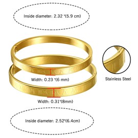OIDEA Couple Bracelet Stainless Steel Curb Chain Bracelet with Engraving, Gold Rose Gold Silver Bangle Couple Bangle Partner Bracelets Jewellery Gift for Lovers Women Men Couples Valentine's Day,