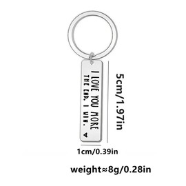 Creative Slogan Pattern Metal Keychain, Slogan Stainless Steel Key Ring for Car Keys with Long Bar Pendant, Fashion Keychain Kawaii Accessories for Men & Women As Gift