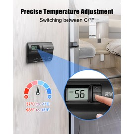 83303862 Rv Thermostat Replacement for Heat/Cool T-Stat Wall Thermostat, Rv AC Digital Thermostat Fits for Coleman Mach, Temperature Adjustment from 37℃ to -1℃