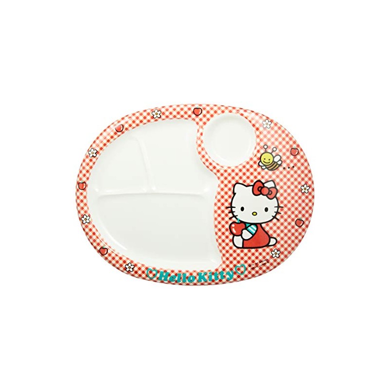 Daiwa (Two Japanese) melamine Kids Dinnerware "New Kitty" Lunch Plates,
