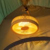 Ventilador para camping con luz (ventilador blanco con control remoto)