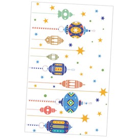 ABOOFAN 1 Sheet Colorful Lantern Pattern Wall Decal DIY Play Room Decor for Easy to Apply and Remove for Living Room Bedroom and Office Decoration Delicate and Fun Design