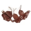 Sleek and Studded Leather Hip Belt-Brown-One Size