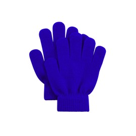 Century Star - Guantes de invierno para niños, cálidos, con dedos completos, suaves, elásticos, para niños y niñas, Azul Real, Talla única