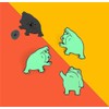 Funny Frog Brooch 3 Pieces Cartoon Animal Brooches Pins Creative