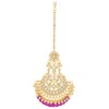 Aheli Indian Wedding Kundan Pearl Maang Tikka con pendiente Set