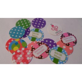 Unbranded Pre Cut One Inch Bottle Cap Images POLKA DOT PRINCESS Free Shipping - photo, 25 images