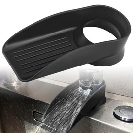 Air Gap ​Cover Water Ramp Silicone Splash ​Guard (Black) for 4° Overflow Spout Extender, The Silicone Splash Guard Prevents Water From Splashing Around