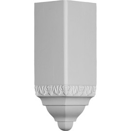 Ekena Millwork MIC04X04BI Inside Corner, 4 1/2"W x 4 1/2"P x 13-1/4"H, White