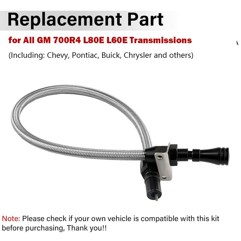 Firewall Mounted Trans Flexable Dipstick with Stainless Steel Braided Housing