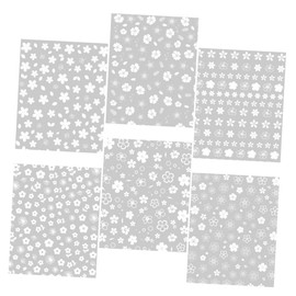 Vaguelly 6sheets Floral Nail Art Sticker Aesthetic Decals for DIY Manicure Flower Nail Strips