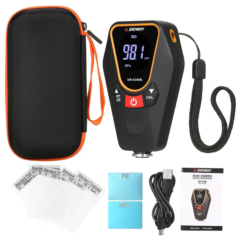 SNDWAY Paint Thickness Gauge for Cars, Coating Thickness Gauge Meter