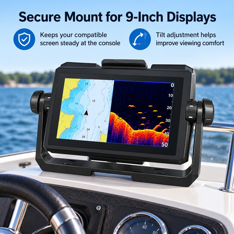 12-Pin Quick-Release Bail Mount for Fishfinder Installation – Adjustable Cradle
