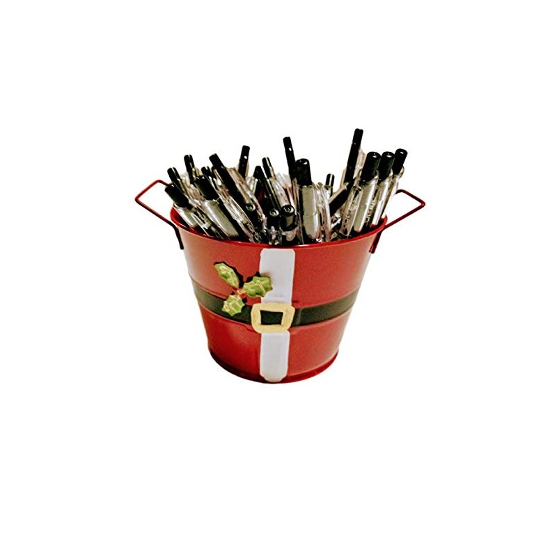JOT Christmas Mini Metal Santa Buckets with Handles