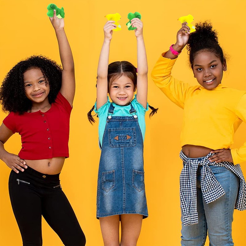 2Pcs Popping Out it Eyes Squishy Squeeze Toy,Funny Dinosaur Pinch