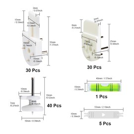 WYAN Pack of 100 Traceless Picture Hooks for Hard Wall, Invisible Nail Screws Wall Hooks, Picture Hanging Kit for Picture Frame Fixation, for Hard Wall Picture Frame Easel (3 Types)