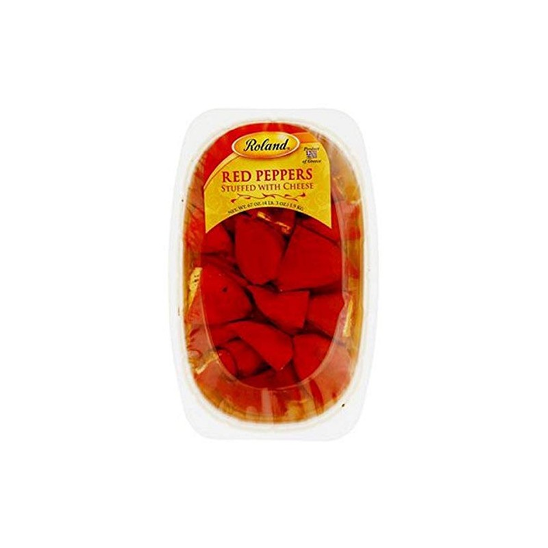 Roland Foods Red Peppers Stuffed with Mizithra and Feta Cheese,