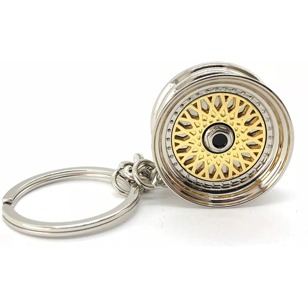 GTROTORS Gold BBS Wheel Keychain Automotive Automotive Part Car Gift