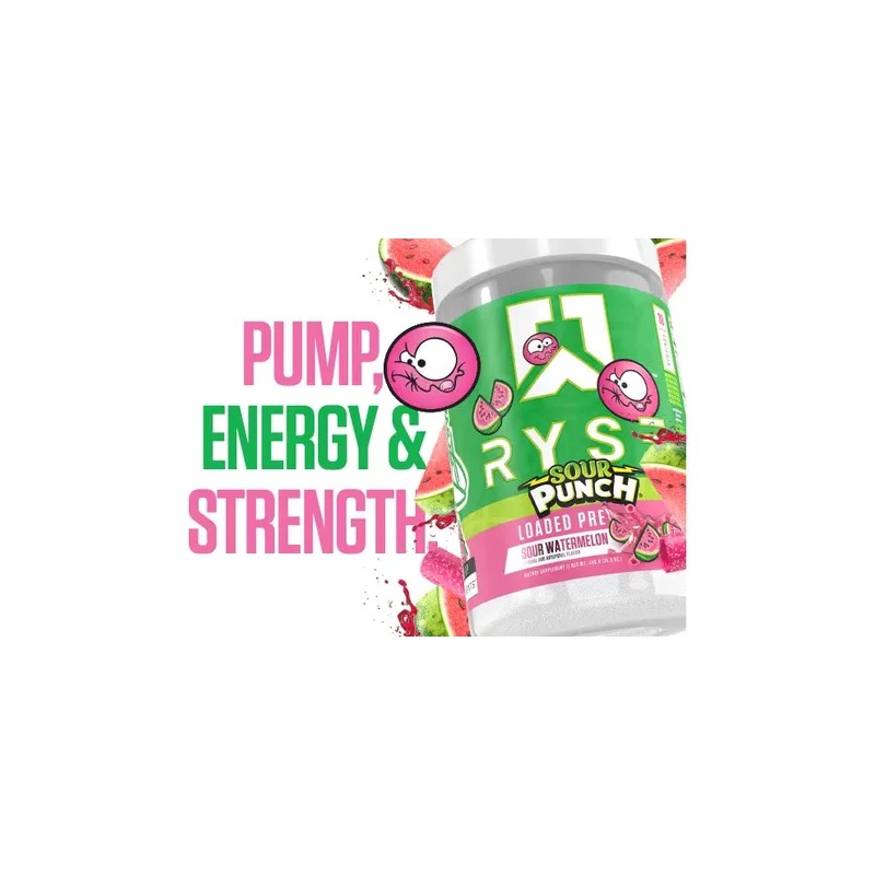 Ryse Loaded Pre 30 Serv Sabor Sour Punch Watermelon